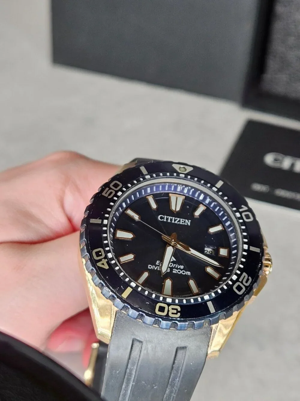 Citizen Promaster Eco Drive Diver's 200mm Solar Wristwatch Watch with Box
